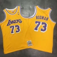 Rodman Jersey Lakers No. 73 Mesh Secret Embroidery Version NBA Basketball Uniform Sports Top Vest Casual Wear Fitness Performance Training