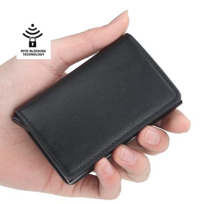 （Layor wallet）  Baellerry Men Card Holder Aluminium Metal Credit Business Mini Wallet Women Smart Thin Wallet Business Card Holder Rfid Wallet