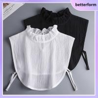 BETTERFORM ที่มีคุณภาพสูง เนคไทปลอมผูกคอ ถอดออกได้ แฟชั่นสำหรับผู้หญิง ปลอกคอปลอมปลอม ของใหม่ สำหรับผู้หญิง ปลอกคอประดับตกแต่ง