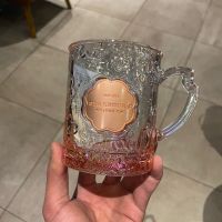 Starbuck Cup 2022 Spring Cherry Blossom Glass Cup Pink Cherry Bronze Three-Dimensional Embossed Symphony Mark Water Cup