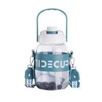 High-value trendy cool straw glass portable large-capacity outdoor portable pot belly cup gift