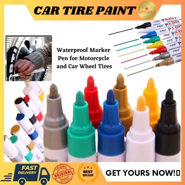 TNT Waterproof Tire Paint Marker Pen for Motorcycle and Car Wheel Tires