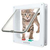 【hot】▥✑  S/L 2 Colors Flap Door with 4 Way Lock Security for Dog Small Gate Safety