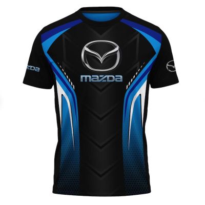 New FashionFashion Mazda Racing Car 3D Print Streetwear T-Shirt Men Sports Casual O-Neck Short Tee Shirt Boys Outwear Jersey 2023