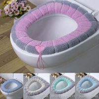 【LZ】❈✉  Winter Warmer Toilet Seat Cover Mat Bathroom Toilet Pad Cushion with Handle Thicker Soft Washable Closestool Warmer Accessories