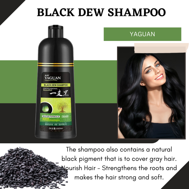 ORIGINAL Black Dew Shampoo Herbal blackening hair dye shampoo Effective ...