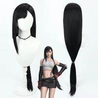 (คอสเพลย์วิก) วิกผมคอสเพลย์ไฟนอลแฟนตาซี VII Tifa Lockhart 100เซนติเมตรธรรมชาติแบบยาวสีดำด้านตรงพรากจากกันสไตล์วิกผมสังเคราะห์