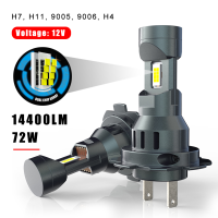 H7 9005 9006 H4 H11ไฟหน้ารถหลอดไฟไฟหน้ารถมอเตอร์ไซค์แบบ LED 6000K 12V