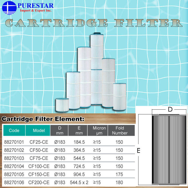 EMAUX Cartridge Filter Element for Emaux CF Series Lazada PH