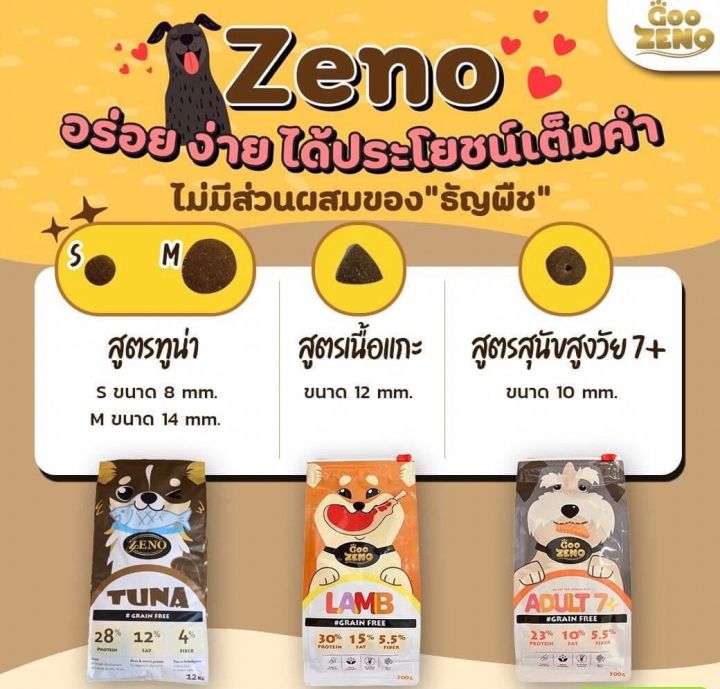 zeno-อาหารสุนัขสูตรสูงวัย-อายุ-7ปี-รสปลาแซลมอน-ปริมาณ-3kg