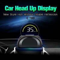 เครื่องติด GPS อเนกประสงค์ HUD OBD2รอบต่อนาทีจอแสดงผล Head Up Display รถยนต์ดิจิตอลพร้อมสัญญาณเตือนอเนกประสงค์ C700ความเมื่อยล้าในการขับขี่สำหรับรถยนต์ทุกคัน