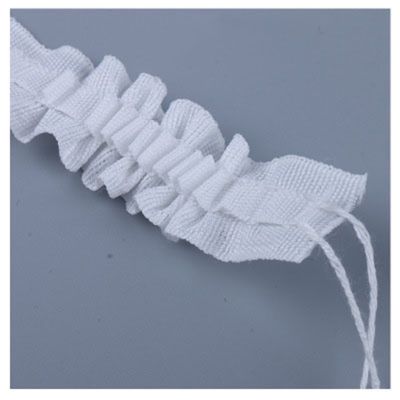 【cw】 2 line Drawstring Pleated Tape 2.5cm Width For Korean hook lifting Cotton Blended Curtains Accessories CA028  2