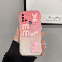 เคส A21S Samsung Galaxy พร้อมส่งซิลิโคนนิ่มลายหยักสามมิติการ์ตูน Samsung หมีน่ารัก A21S เคสโทรศัพท์อายุ21ปี