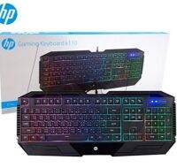 USB Keyboard HP Gaming K110 Wired Port 1.8M แป้นขนาดใหญ่ใช้งานง่าย มีไฟหลากสี สวยงามBlack