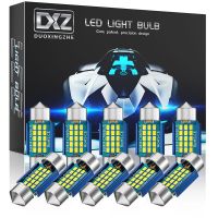 DXZ หลอดไฟ LED C5W 10ชิ้นหลอดไฟแคนบัส Festoon-31MM 36มม. 39มม. 41มม. ป้ายทะเบียนรถยนต์ไฟอ่านหนังสือโดมตกแต่งภายในรถยนต์ C10W 12V 24V