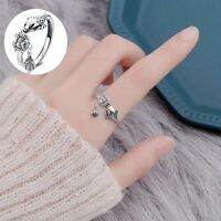 ?Original S925 sterling silver koi ring female good luck year after year fish fortune transfer retro index finger trendy fashion national style jewelry