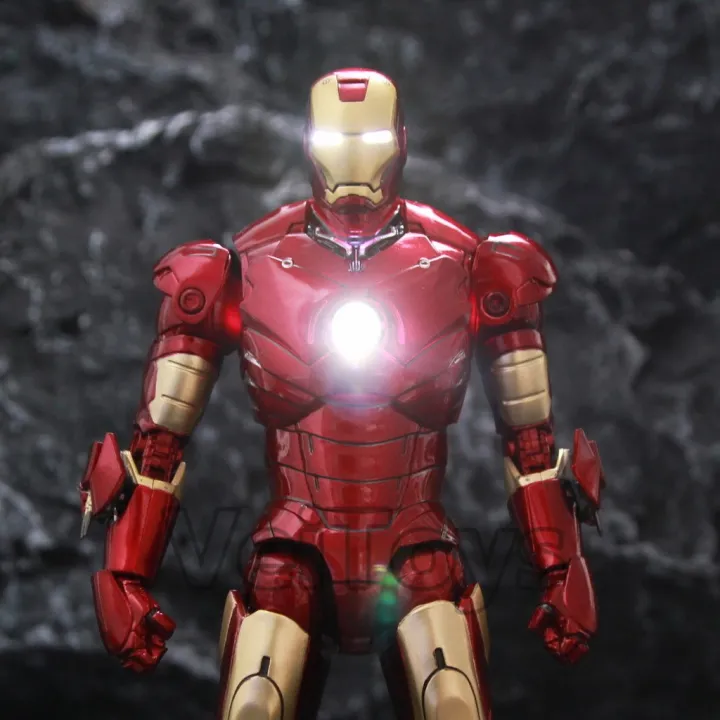 [Ready Stock] ZD Toys Hall of Armour MK3 Action Figure USB LED Tony ...