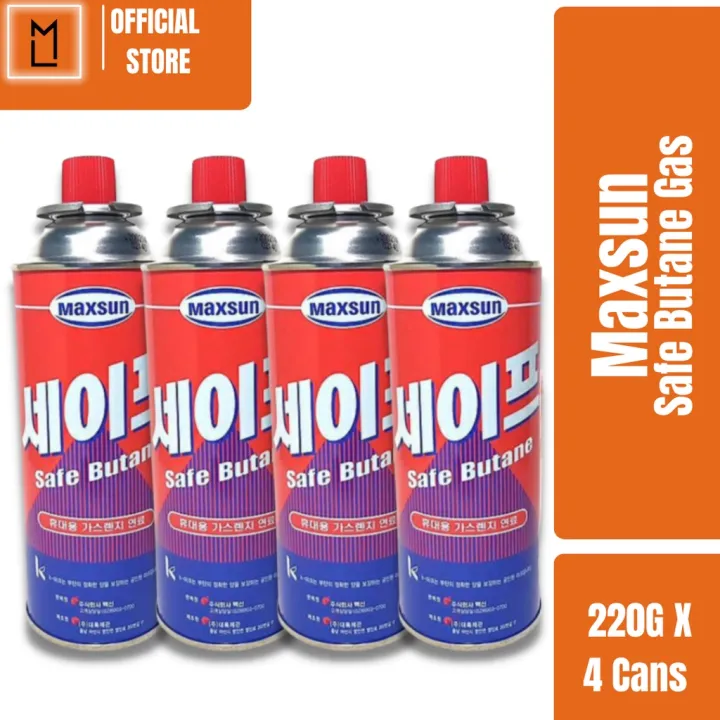 Maxsun Safe Butane Gas Korean Butane Gas 220G X 4PCS Lazada PH