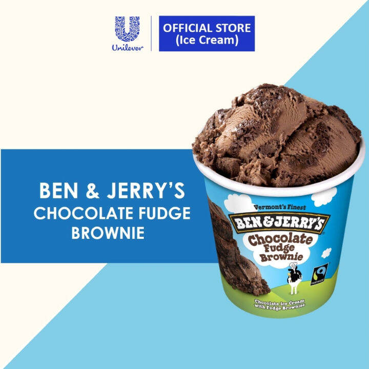 Ben & Jerry's Chocolate Fudge Brownie Ice Cream Pint 473ml Lazada