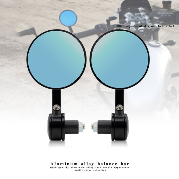 ราคาถูก-22mm-universal-motorcycle-mirror-aluminium-black-handle-bar-rear-mirrors