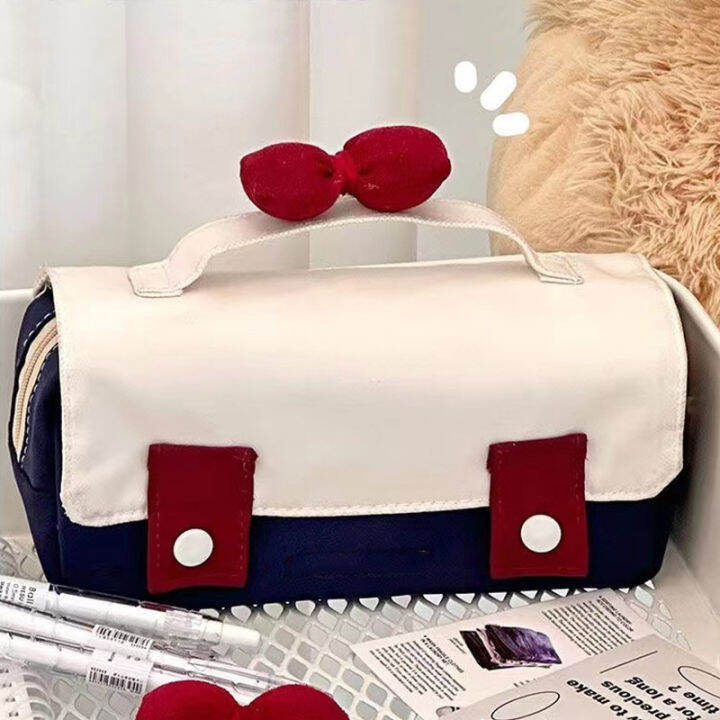 cartoon-cute-bow-snow-white-large-capacity-portable-pencil-case-portable-stationery-bag-personality