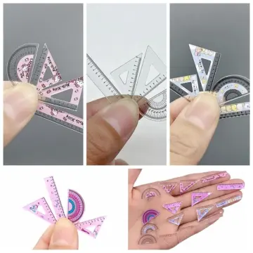 4PCS Creative 1:12 Dollhouse Miniature Mini Ruler Set Learning Drawing  Simulation Model For Doll House Decor Accessory Kids Toy - Realistic Reborn  Dolls for Sale