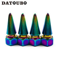 DATOUBO 16 pcs Neon lights Color Aluminum Spike Car Tire Wheel Valve Stem Caps,Universal Schrader motocycle Bike Air Dust Caps