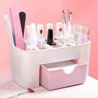 （QIQI tool）  Nail Art Organizer คอนเทนเนอร์ทำความสะอาด Cotton Pad SwabGel Polish RemoverCase Nail Art Tool DesktopArtifact