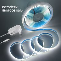 COB Strip DC 12V 24V EU US Set 320Leds/m 3000K 4000K 6000K Flexible Ribbon Rope FOB LED Strip Light