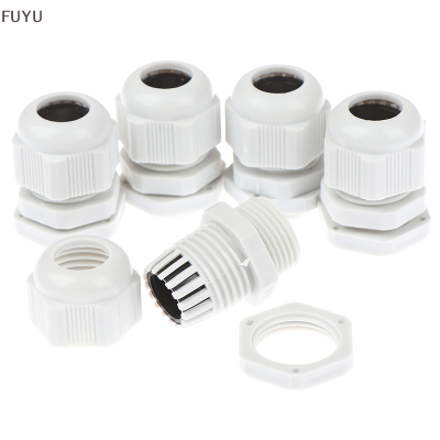 FUYU 5pcs ใหม่ PG13.5 Plastic Waterproof Connector GLAND 6-12mm Dia CABLE