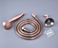 Antique Red Copper Brass Bathroom Telephone Shape Hand Spray Bracket Handheld Shower head 1.5m Hand Held Shower Head Hose mhh128 Showerheads