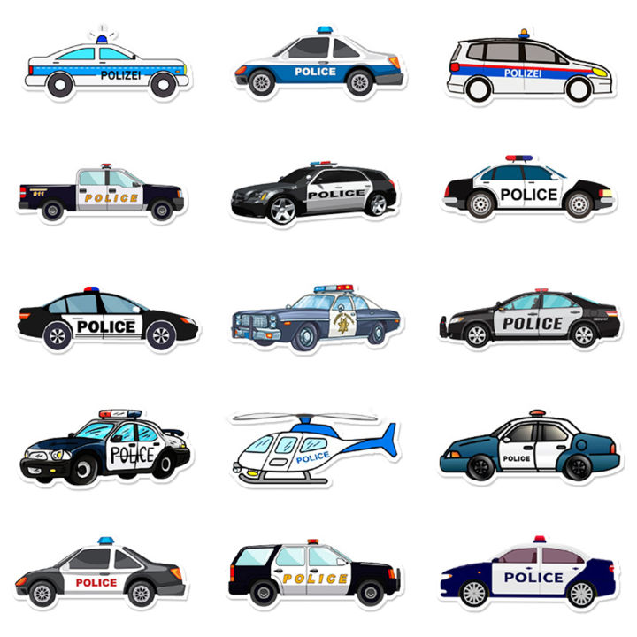 muya-50pcs-police-car-stickers-waterproof-vehicle-vinyl-stickers-for-laptop