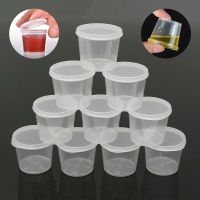 10Pcs Wholesale Transparent Food Small Sauce Containers / Portable Disposable Package Box With Lid / Takeaway Leak Proof Plastic Cups Pigment Paint Boxes