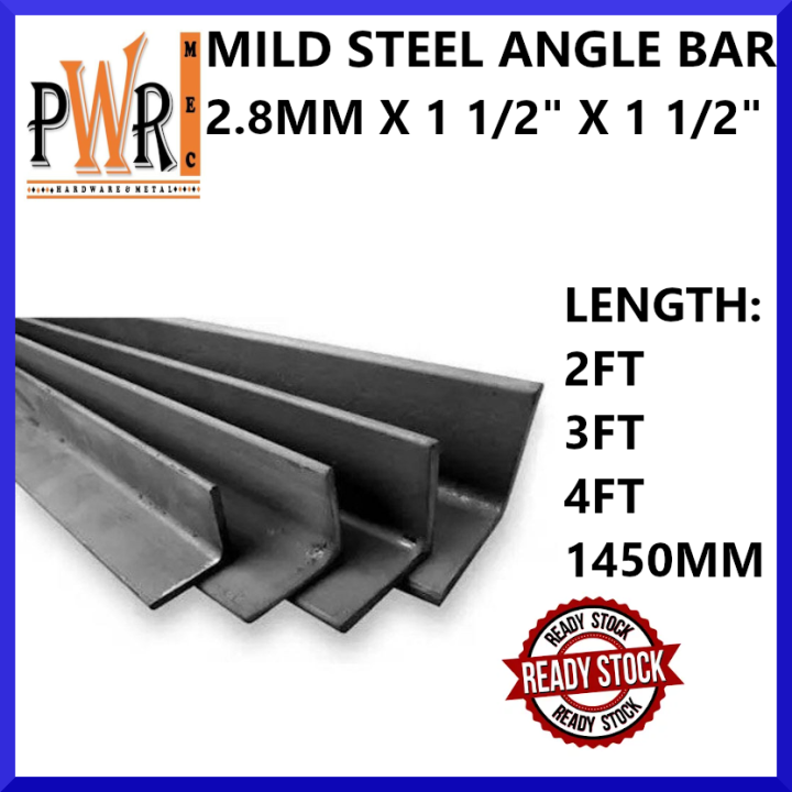 MILD STEEL ANGLE BAR METAL SUPPLIES THICKNESS 2.8MM WIDTH 1 1/2" X 1 1/