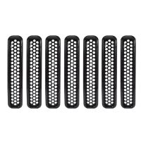 Honeycomb Mesh Front Grill Inserts Kit for 1997-2006 Wrangler TJ &amp; Unlimited (7PCS)