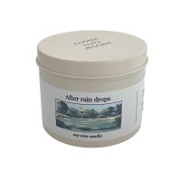 Summerstuff.marine - After rain drops soy wax candle (180g.) ของขวัญ เทียนหอม ไขถั่วเหลือง กลิ่นน้ำหอมผู้ชาย เย็นๆสบายๆ