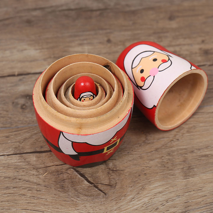 sanwood-ไม้พาย-ของเล่นตุ๊กตาแฟชั่นสำหรับเด็ก5ชิ้น-ตุ๊กตาคริสต์มาสแสนสวยใช้งานได้หลากหลาย