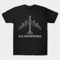 US Air Force Stratofortress B-52 Bomber Aircraft Blueprint T-Shirt. Cotton Short Sleeve O-Neck Mens  23B1