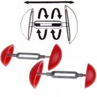 【YF】 2Pc Portable Mini Shoes Stretchers Adjustable Shoe Support Solid Red Expander Width Extender Tree Keeper Men Women