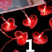 Red love 10 lamp LED battery iron light string wedding decoration lamp