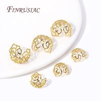 18K Gold Plated 12/16MM Large Beads Caps Filigree Bead Cap High Quality Jewelry Beads Cap DIY Handmade Jewelry Accessories DIY accessories and others
