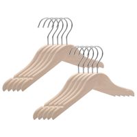 Wooden Childrens/Childrens Hangers (10 Pack) Smooth and Durable Wooden Baby/Parenting Hangers-12.5 Inch-Space Saving, 360 ° Hooks and Cutouts-perfect for Toddler Dress Hangers