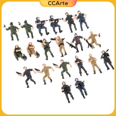 ทหารหุ่นจำลองตัวการ์ตูนแอคชั่น CCArte 20ชิ้น1/43แบบจำลองกองทัพของเล่นคน