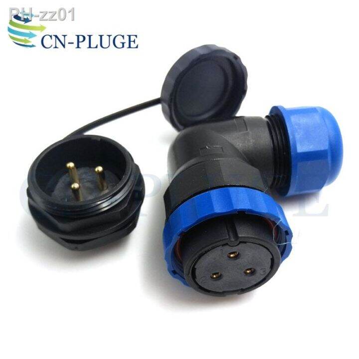 sp28-type-3-pin-waterproof-aviation-connector-28mm-elbow-nut-cable-connector-male-socket-female-plug-ip68