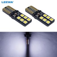 LEEWA 4pcs 9V-30V T10 194 W5W No Error Canbus LED Wedge 2-Side 3030 12LED Car Interior LED Bulb Light Side Lamp CJ5627