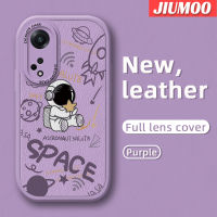 เคส JIUMOO สำหรับ OPPO A98 5G A1 5G F23 5G เคสการ์ตูนนักบินอวกาศอวกาศน่ารักใหม่เคสใส่โทรศัพท์หนังกันกระแทกฝาครอบหลังซิลิโคนนิ่มเคสเคสป้องกันกล้องรวมเลนส์ทั้งหมด