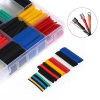 580PCS Assorted 2:1 Polyolefin Heat Shrink Tubing Tube Halogen-Free 6 Colors 11 Sizes Sleeving Wrap Wire Cable Kit φ1.0-φ10mm Cable Management