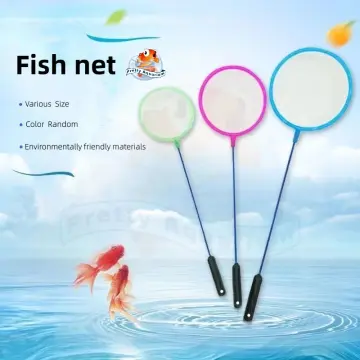 Aquarium Fishnet Portable Fish Net Long Handle Square Aquarium Accessories Fish  Tank Landing Net