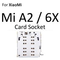 ถาดใส่ซิมการ์ดอะแดปเตอร์เครื่องอ่านสล็อตสำหรับ Xiaomi Mi A2 Lite 6x ตัวเชื่อมต่อ Micro Sd กระเป๋าเก็บบัตรอะไหล่ภาชนะ