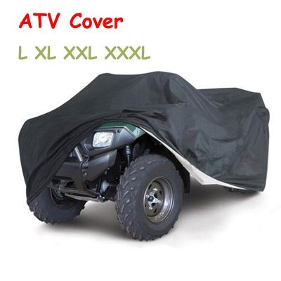 【LZ】 Quad Bike ATV Cover Black Waterproof Resistant Dustproof Anti-UV Motorcycle Vehicle Car ATV Covers Size up to 256x110x120cm